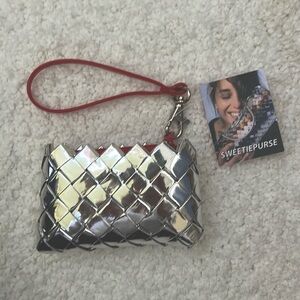 Sweetiepurse handmade silver wristlet